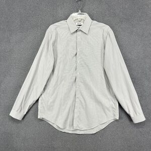 Calvin Klein Shirt Mens 16.5 34/35 Gray Slim Fit Performance Non-Iron Dress